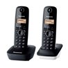 Teléfono Inalámbrico Panasonic KX-TG1612SP1/ Pack DUO/ Negro