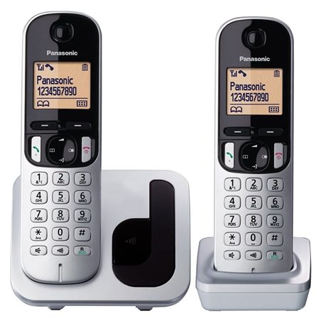 Teléfono Inalámbrico Panasonic KX-TGC212PL/ Pack DUO/ Plata
