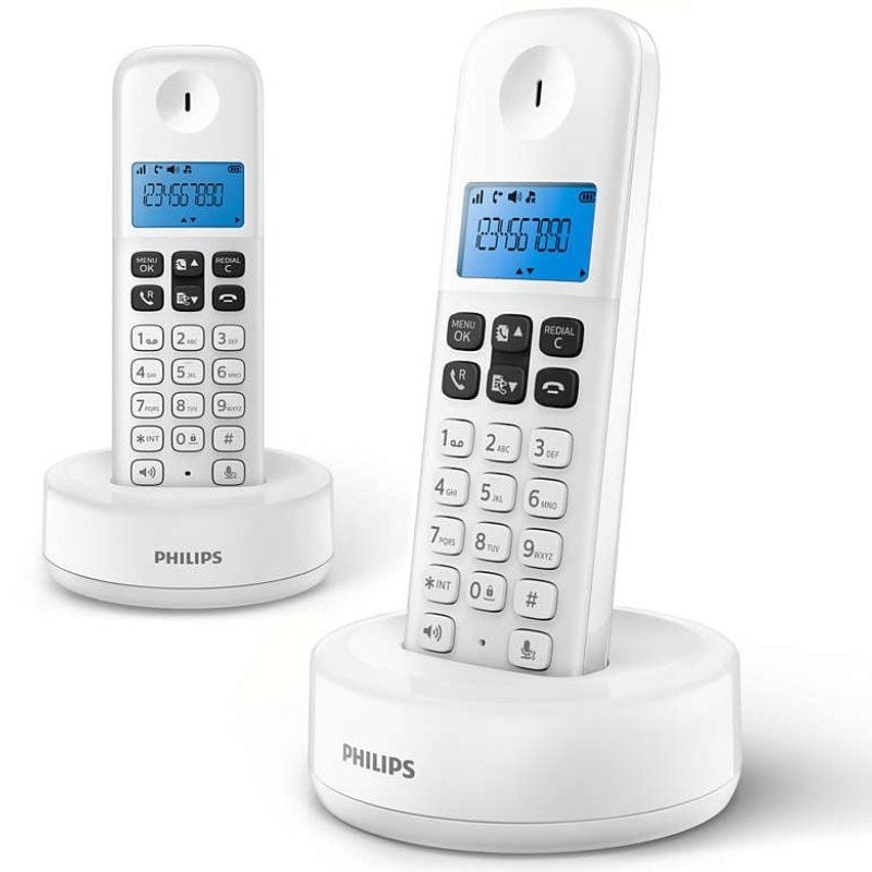 Teléfono Inalámbrico Philips D1612W/34/ Pack DUO/ Blanco Teléfono Inalámbrico Philips D1612W/34/ Pack DUO/ Blanco