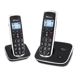 Teléfono Inalámbrico SPC Comfort Kaiser 7609N/ Pack DUO/ Negro