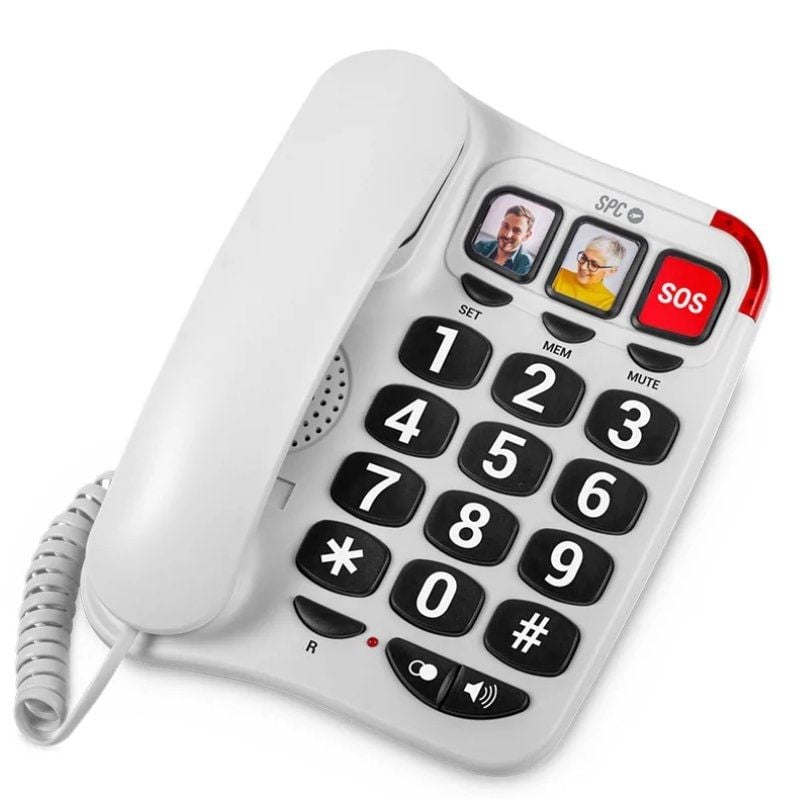 Teléfono SPC Confort Numbers 2/ Blanco Teléfono SPC Confort Numbers 2/ Blanco