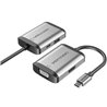 Conversor Vention TFAHB/ 1xUSB/ 1xHDMI/ 1xVGA/ 1xUSB Tipo-C PD/ 15cm/ Gris