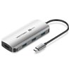 Docking USB Tipo-C Vention TQDHB/ 1xHDMI 4K/ 3xUSB/ 1xUSB Tipo-C PD/ Gris