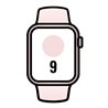 Apple Watch Series 9/ GPS/ 45mm/ Caja de Aluminio Rosa/ Correa Deportiva Rosa Claro S/M