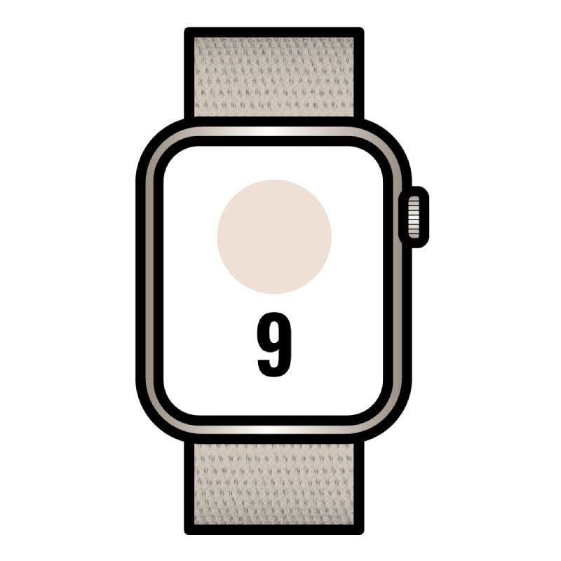 Apple Watch Series 9/ GPS/ Cellular/ 41mm/ Caja de Aluminio Blanco Estrella/ Correa Deportiva Loop Blanco Estrella Apple Watch Series 9/ GPS/ Cellular/ 41mm/ Caja de Aluminio Blanco Estrella/ Correa Deportiva Loop Blanco Estrella