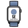 Apple Watch SE 2 Gen 2023/ GPS/ 44mm/ Caja de Aluminio Plata/ Correa Deportiva Loop Azul Invierno