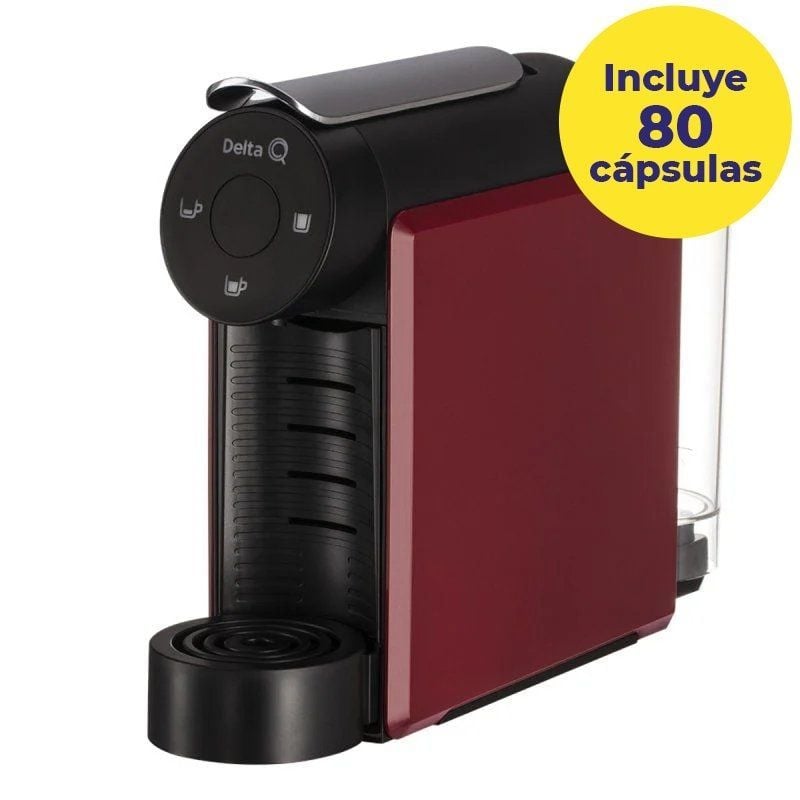 Cafetera de Cápsulas Delta Mini Qool/ Roja + 80 cápsulas QALIDUS Cafetera de Cápsulas Delta Mini Qool/ Roja + 80 cápsulas QALIDUS