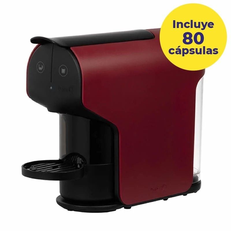 Cafetera de Cápsulas Delta Quick/ Roja + 80 cápsulas café QALIDUS Cafetera de Cápsulas Delta Quick/ Roja + 80 cápsulas café QALIDUS