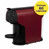Cafetera de Cápsulas Delta Quick/ Roja + 80 cápsulas café QALIDUS