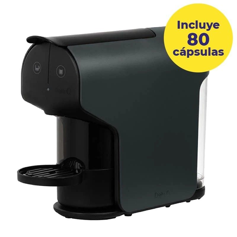 Cafetera de Cápsulas Delta Quick/ Negra + 80 cápsulas café QALIDUS Cafetera de Cápsulas Delta Quick/ Negra + 80 cápsulas café QALIDUS