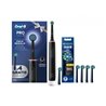 Cepillo Dental Braun Oral-B Pro 3/ Incluye 4 Cabezales/ Negro