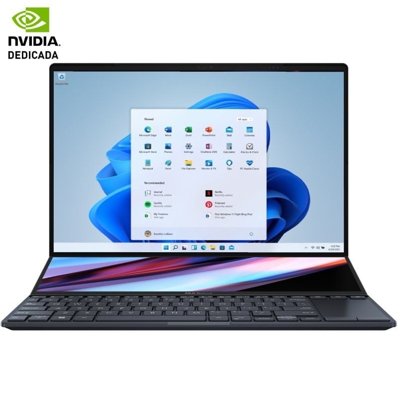 Portátil Asus ZenBook Pro 14 Duo OLED UX8402VV-P1018W Intel Core i9-13900H/ 32GB/ 1TB SSD/ GeForce RTX 4060/ 14.5' + 12.7' Tácti Portátil Asus ZenBook Pro 14 Duo OLED UX8402VV-P1018W Intel Core i9-13900H/ 32GB/ 1TB SSD/ GeForce RTX 4060/ 14.5' + 12.7' Tácti