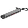 Docking USB Tipo-C Linq LQ48010/ 1xUSB Tipo-C/ 2xUSB/ 1xHDMI 4K/ 1xRJ45/ 1xLector Tarjetas SD y Micro/ 1xUSB Tipo-C PD/ Gris