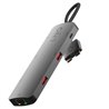 Docking USB Tipo-C Dual Linq LQ48011/ 1xUSB Tipo-C/ 2xUSB/ 2xHDMI 4K/ 1xRJ45/ 1xUSB Tipo-C PD/ Gris/ Compatible con MacBook M1/M
