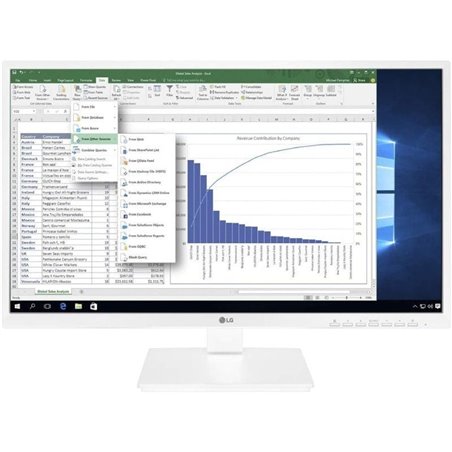 Monitor Profesional LG 24BK55YP-W 23.8'/ Full HD/ Multimedia/ Blanco