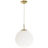 Colgante GLOBAL 1xE27 Al.Reg.xD.20cm Oro/Blanco