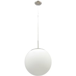 Colgante GLOBAL 1xE27 Al.Reg.xD.25cm Niquel/Blanco