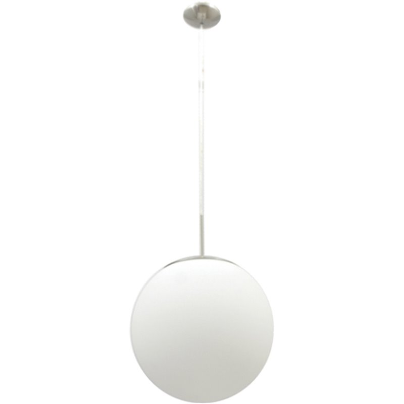 Colgante GLOBAL 1xE27 Al.Reg.xD.25cm Niquel/Blanco