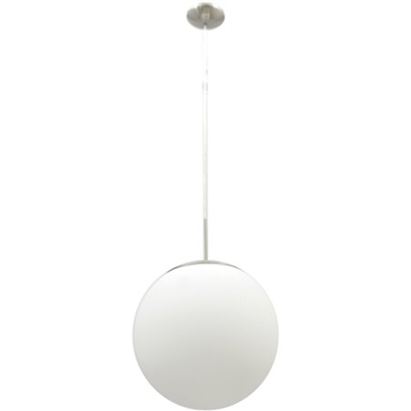 Colgante GLOBAL 1xE27 Al.Reg.xD.25cm Niquel/Blanco