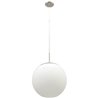 Colgante GLOBAL 1xE27 Al.Reg.xD.25cm Niquel/Blanco