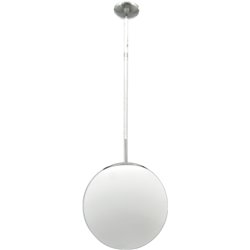 Colgante GLOBAL 1xE27 Al.Reg.xD.30cm Niquel/Blanco