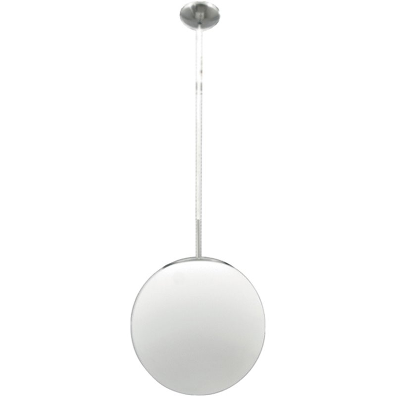 Colgante GLOBAL 1xE27 Al.Reg.xD.30cm Niquel/Blanco