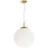 Colgante GLOBAL 1xE27 Al.Reg.xD.30cm Oro/Blanco