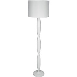 Lámpara de Pie ADELE 1xE27 Al.160xD.40cm Blanco