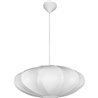 Colgante FABIANA 1xE27 Al.Reg.xD.50cm Blanco