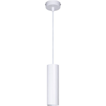 Colgante HERMIONE 1xGU10 Al.Reg.xD.6cm Blanco