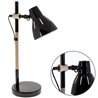 Sobremesa DALVA 1xE27 Al.47xD.23cm Negro/Madera Natural