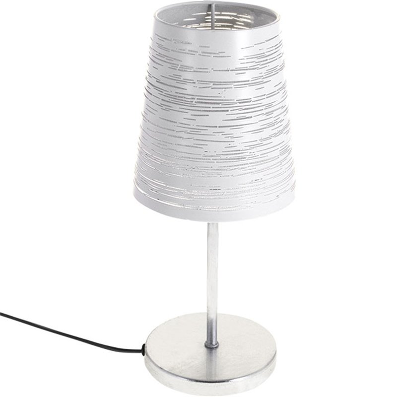 Sobremesa FIA 1xE14 Al.32xD.14cm Blanco/Plata Sobremesa FIA 1xE14 Al.32xD.14cm Blanco/Plata