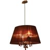 Lámpara de Techo OLÍMPIA pequeño 4xE14 L.56xAn.36xAl.Reg.cm Marron/Cobre