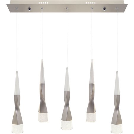 Lámpara de Techo METEOR 5x7W LED 2620lm 3300K L.71xAn.9xAl.Reg.cm Champanhe