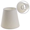 Pantalla CIPRIOTA redondo cónico tela PVC8886 con encaje E27 Al.14xD.15cm Natural (Crudo)