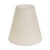 Pantalla CIPRIOTA redondo cónico tela PVC8886 con encaje E27 Al.20xD.20cm Natural (Crudo)