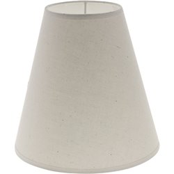 Pantalla CIPRIOTA redondo cónico tela PVC8886 con encaje E27 Al.20xD.20cm Natural (Crudo)
