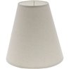 Pantalla CIPRIOTA redondo cónico tela PVC8886 con encaje E27 Al.20xD.20cm Natural (Crudo)