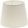 Pantalla CIPRIOTA redondo cónico tela PVC802 con encaje E27 Al.15xD.20cm Beije