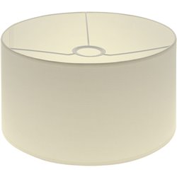 Pantalla CIPRIOTA redondo tela PVC802 con encaje E27 Al.17xD.30cm Beije