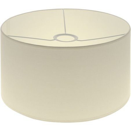 Pantalla CIPRIOTA redondo tela PVC802 con encaje E27 Al.17xD.30cm Beije