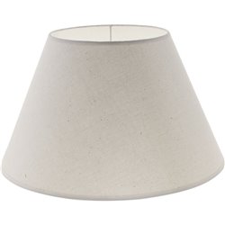 Pantalla CIPRIOTA redondo cónico tela PVC8886 con encaje E27 Al.21xD.35cm Natural (Crudo)