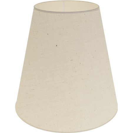 Pantalla CIPRIOTA redondo cónico tela PVC8886 con encaje E27 Al.35xD.34,5cm Natural (Crudo)