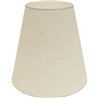 Pantalla CIPRIOTA redondo cónico tela PVC8886 con encaje E27 Al.35xD.34,5cm Natural (Crudo)