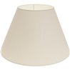 Pantalla CIPRIOTA redondo cónico tela PVC8886 con encaje E27 Al.28xD.45cm Natural (Crudo)
