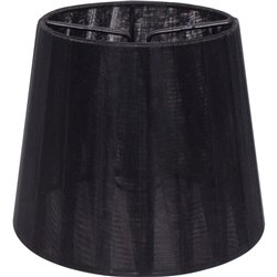 Pantalla AUSTRALIANO redondo cónico con pinza Al.10xD.12cm Negro