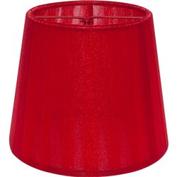 Pantalla AUSTRALIANO redondo cónico con pinza Al.10xD.12cm Rojo