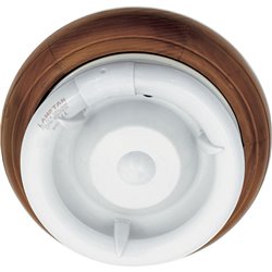 Plafón CIRCE redondo 1xG10q T9 circ. Al.9xD.28cm Marron/Nogueira