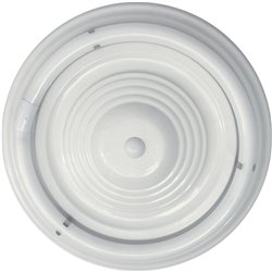 Plafón CIRCE redondo 1xG10q T9 circ. Al.9xD.46cm Blanco