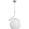 Colgante GLOBAL grande 1xE27 Al.Reg.xD.35cm Niquel/Blanco